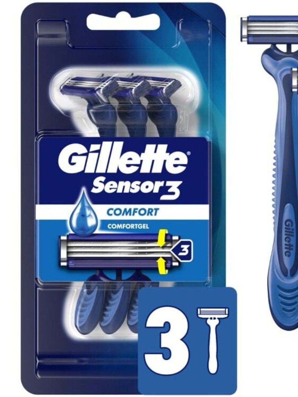 Gillette Sensor3 Comfort Men's Disposable Razors 5 Packs
